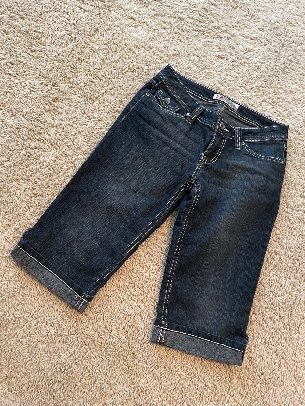 Dark Blue Denim Bermuda Shorts, size 1
